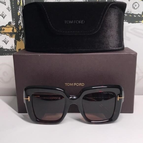 New Authentic Tom Ford Esme TF1157 52J Havana/Brown Sunglasses main image 11